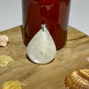 Pendentif Pierre de Lune Beige