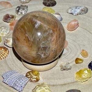 Sphère Pierre de Lune Orange - diam 60