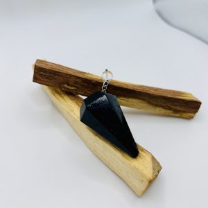 Pendule hexagonal Tourmaline Noire