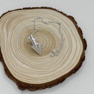 Pendule acier hexagonal pointe