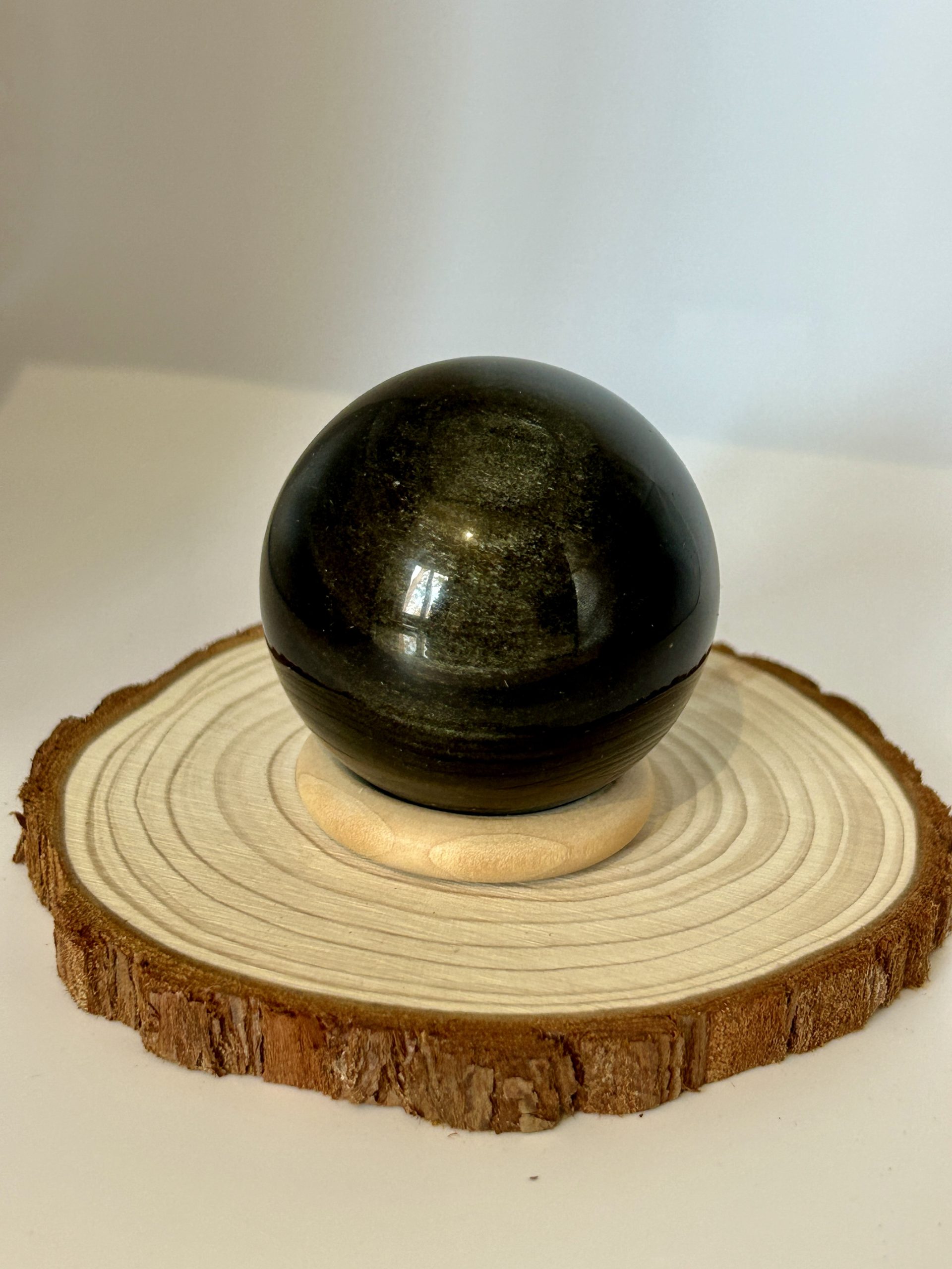 Sphère Obsidienne Dorée - Diam 50