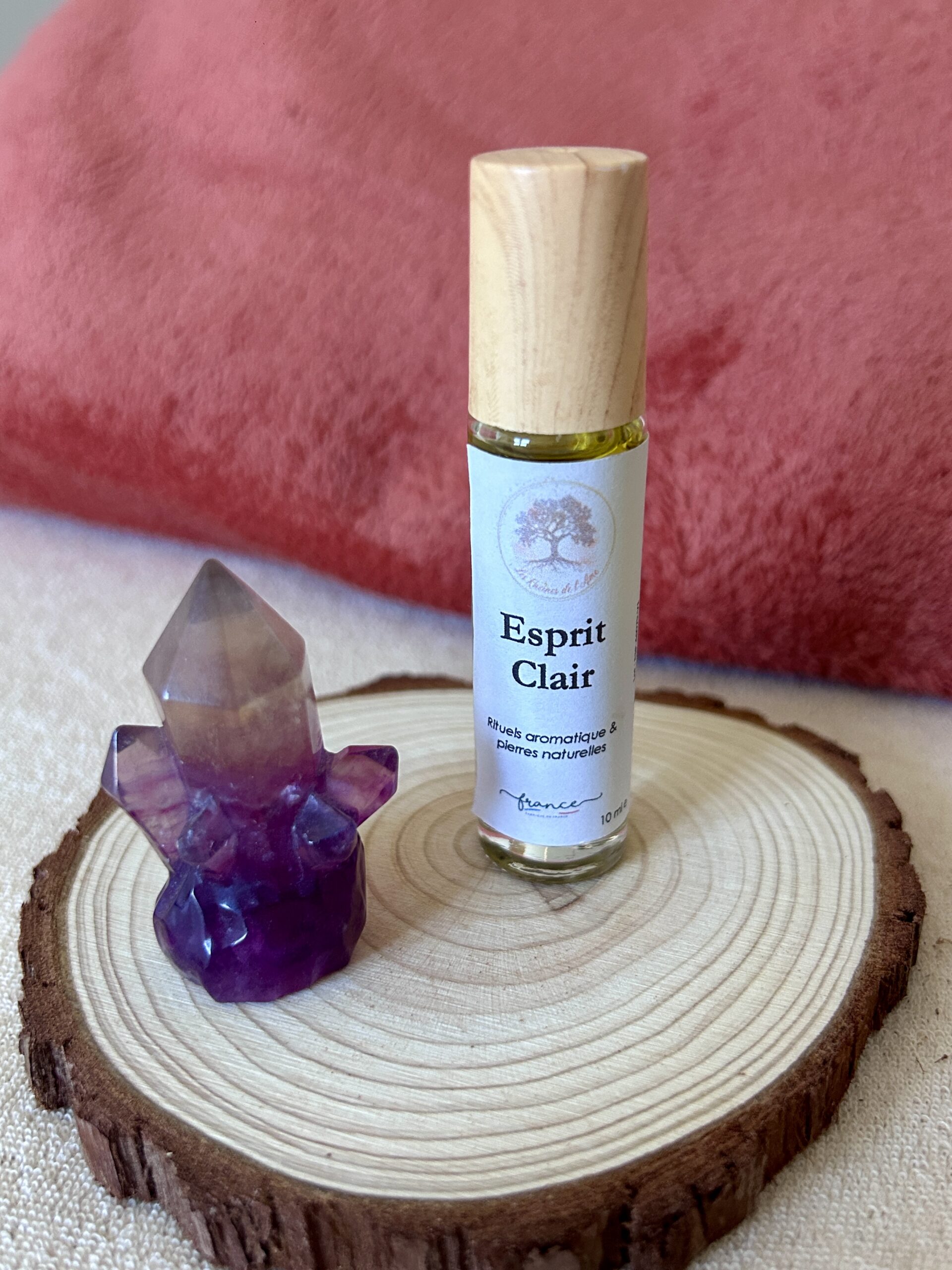 Roll-on Esprit Clair – Romarin, menthe & fluorite