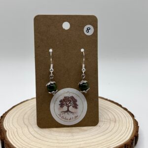 Boucles d'oreilles simple pendantes - Améthyste rubanée