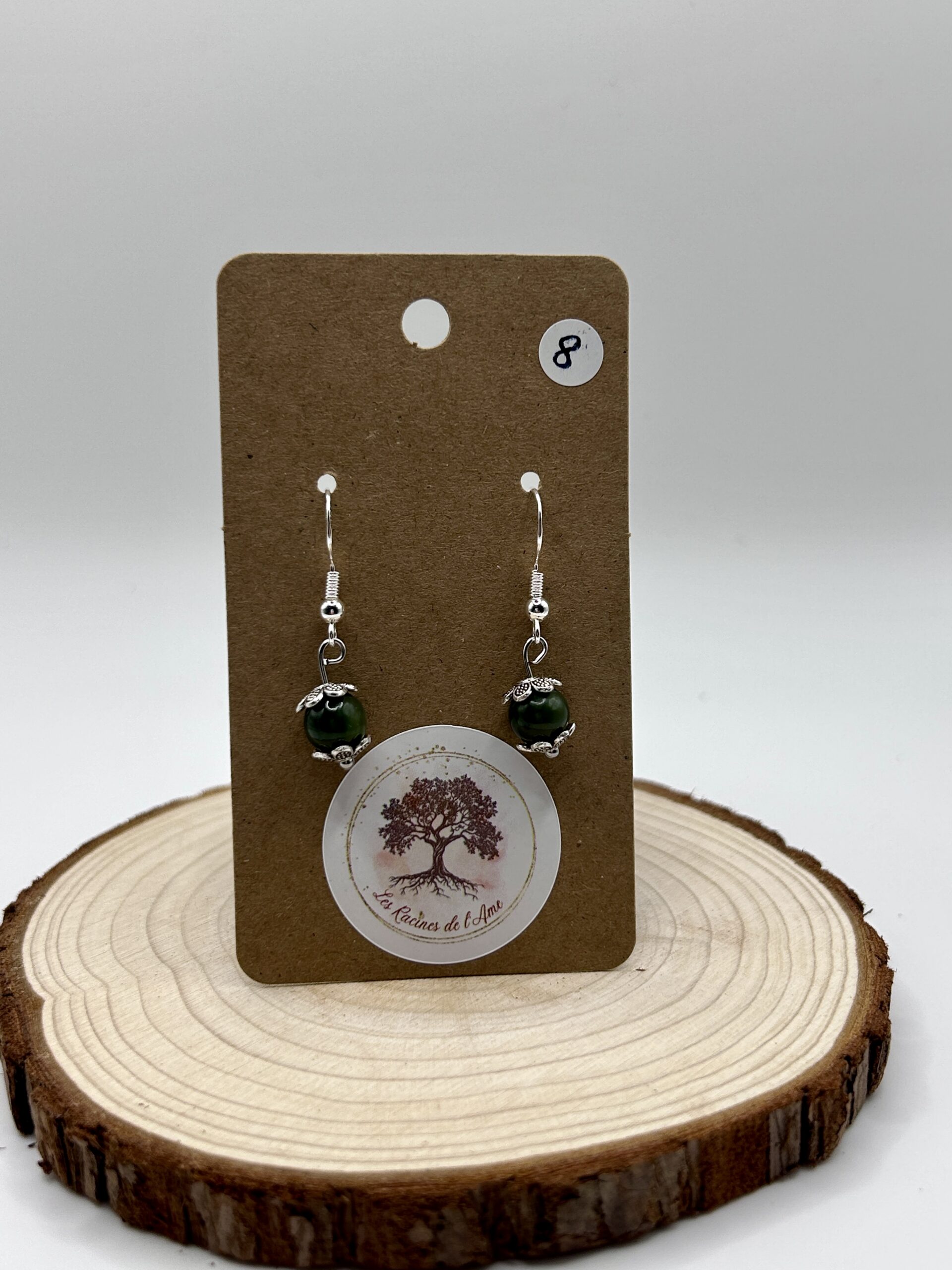 Boucles d'oreilles simple pendantes - Améthyste rubanée